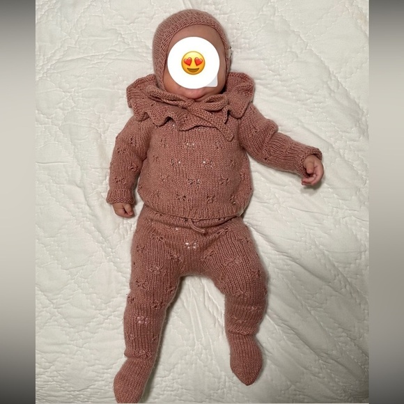 Knitted merino 3-piece set - Picture 3 of 9